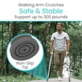 thumbnail image 4 of Muletas Vive para adultos - Par de muletas de aluminio ajustables y ligeras - Accesorios adaptables a diferentes alturas - 3 tamaños para jóvenes, adultos y personas altas - Soporta hasta 136 kg (adul, 4 of 5