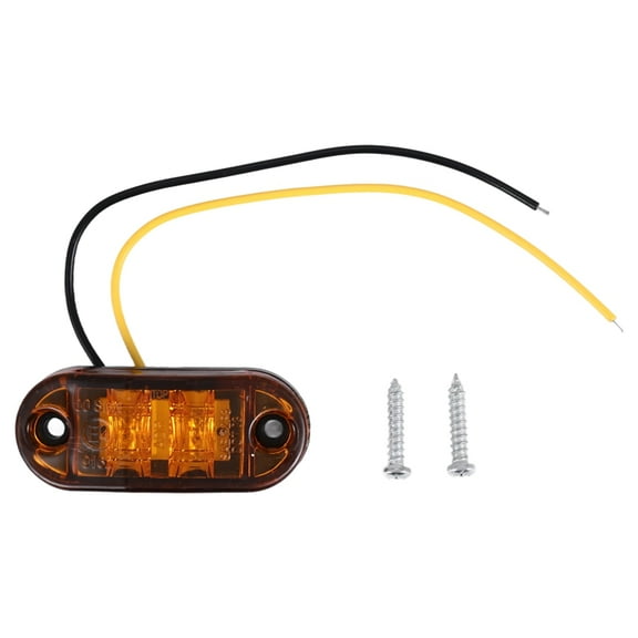 12V / 24V 2 LED Side Marker Lights Lamp For Car Truck Trailer E-marked Amber
