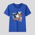 thumbnail image 2 of ZACPNCV Kids USA Shirt for Boys Girls 4th of July Shirts Flag Tshirt Patriotic Top Independence Day Outfit Blue 9-10 Years, 2 of 6