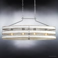 thumbnail image 3 of Luxury Modern Farmhouse Indoor Chandelier, 17''H x 38.5''W, with Rustic Style Elements, Scandinavian Design, Galvanized Steel Finish, UHP2477, 3 of 7