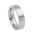 thumbnail image 2 of Men Women Titanium Wedding Band Ring 6mm White Brushed Flat Ring, 2 of 3