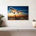 thumbnail image 2 of Elephant Stock Transportation Plane Wall Art - Horizontal Canvas Wall Art - Living Room Wall Decor - Transportation Canvas - Blue And Orange Decor - 12" x 8", 2 of 8