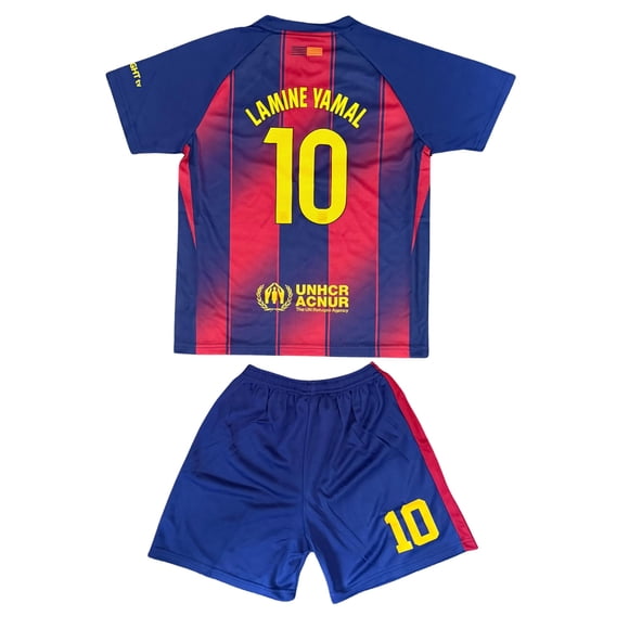Conjunto de camiseta y short de fútbol GSLION Yamal azul para niños
