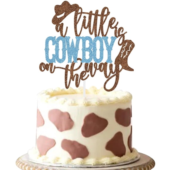 Topper para pastel DOMOO OF DREAMS Baby Shower Vaquero Azul