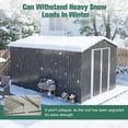 thumbnail image 3 of LZBEITEM 8'x12' Outdoor Metal Storage Shed with Floor Frame, Galvanized Steel Garden Shed, Metal Garden Tool Shed with Double Lockable Doors for Backyard Patio Lawn, Gray, 3 of 14
