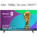 Hisense 43" A4NF Series 1080P FHD LED Smart TV with DTS Sound, Wi-Fi, Bluetooth, Google TV & Voice Remote Control - Open Box