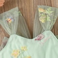 thumbnail image 5 of IBTOM CASTLE Newborn Toddler Baby Girls Fall Outfit Butterfly Romper Princess Dress with Headband 1st Birthday Cake Smash Clothes for Photo Shoot 0-3 Months Green Floral, 5 of 8