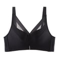 thumbnail image 3 of ATENAR Womens Bras,Wireless Bras for Women,Bras for Women,Breathable,Comfort Fit,Solid,Nylon,Black,M(US:6), 3 of 9
