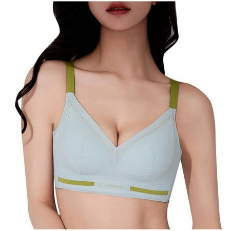 XUNKUSGA Balconette T-Shirt Bra Color Block Womens Underwear Adjustable Straps with Shapewear M-XXL