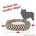 thumbnail image 3 of Majestic Pet Sherpa Chevron Bagel Pet Bed for Dogs, Calming Dog Bed Washable, Small, Chocolate, 3 of 5