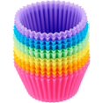 thumbnail image 2 of Reusable Silicone Baking Molds, Muffin Pans - Pack Of 12, Multicolor, 2 of 4