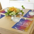 thumbnail image 4 of Ambesonne Live Laugh Love Place Mats Set of 4, Famous Slogan, Standard Size, Multicolor, 4 of 6