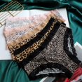 thumbnail image 3 of Ropa interior de cintura baja con estampado de leopardo y seda de hielo sin costuras para mujer, pantalones triangulares de encaje para mujer, cinturilla, 3 of 6