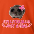 thumbnail image 6 of Wild Bobby I'm Literally Just a Girl Funny Deep Fried Brain Rot Hamster Meme Unisex Hoodie Sweatshirt, 6 of 6