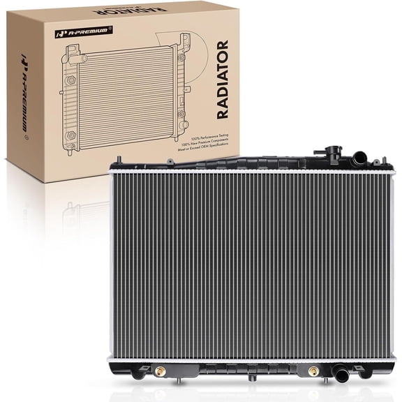 A-Premium Engine Coolant Radiator with Transmission Oil Cooler Compatible with Nissan Frontier 2001-2004 Xterra 2002-2004 V6 3.3L, Automatic Transmission, Replace# 214601Z600, 214605S700