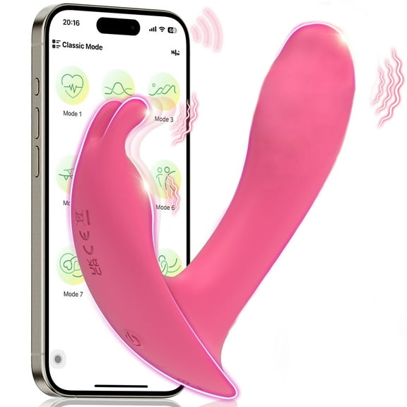 Xbonp APP Controlled Wearable Dildo Panty Vibrator,App G-Spot Vibrator with 9 Vibration Modes