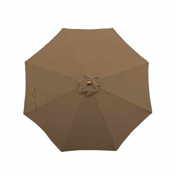 Covered Living 11ft Market Patio Umbrella 8 Rib Replacement Canopy Carmel Latte