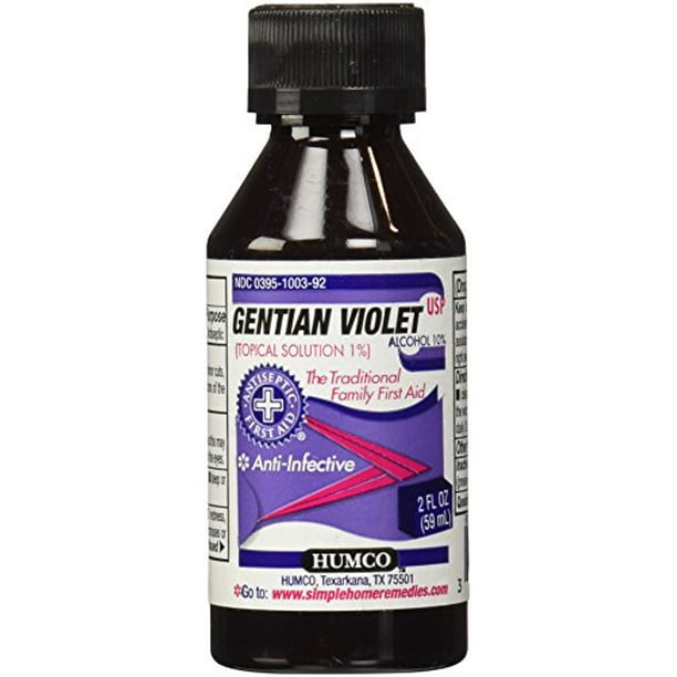 4 Pack Gentian Violet Topical Solution 1 antiinfective 2 OZ (59