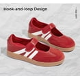 thumbnail image 4 of LUCKY STEP Retro Fashion Hook and Loop Sneakers Classic Slip on Casual Shoes,Red&White,Womens, 4 of 10