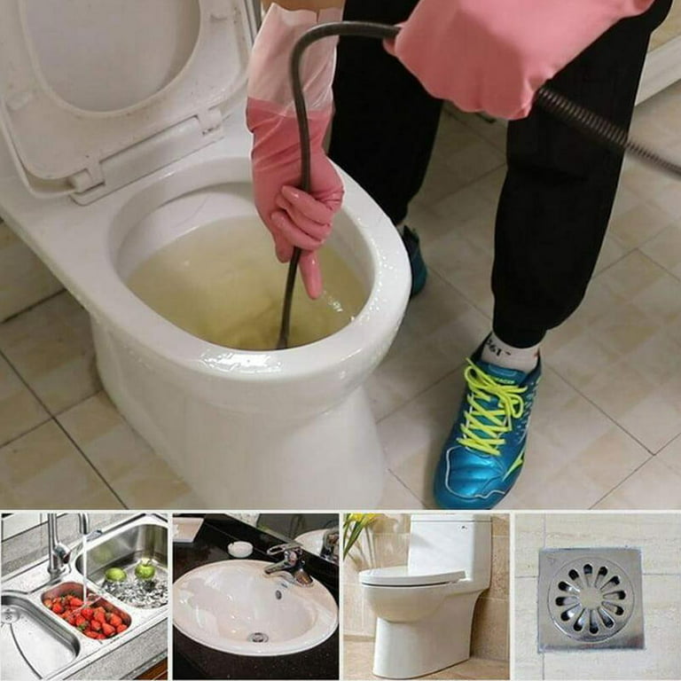 Drain Plunger Clog Remover Snake Toilet Tool Sink Cleaner