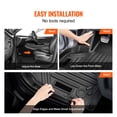 thumbnail image 6 of KFFKFF Automotive Floor Mats for Tesla Model Y 2021-2024, 3-Piece Set for Front and Rear Rows, Durable TPE Material, All-Weather Protection, Custom Fit SUV Liners, Easy to Clean, Black, 6 of 9