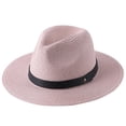 thumbnail image 1 of hirigin Straw Visor with Rivet Strap Decoration Simple Style Beach Cap, 1 of 3