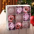 thumbnail image 7 of Hvmvliv Christmas Ornaments 9Pc 3.12inch Painted Christmas Tree Hanging Balls Boxed Shatterproof Xmas Tree Ornaments for Christmas Decoration Indoor Pink, 7 of 7