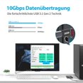 thumbnail image 2 of Adaptador XAOSUN de USB-C a USB-A, 10 Gbps, carga rápida de 100 W, paquete de 2, 2 of 7