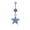 blue, variant on Full Diamond Star Studded Navel Ring and Button Human Piercing Jewelry-pink