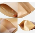 thumbnail image 3 of LAICAIW 100 Pcs Sacs en Papier Kraft avec Fenêtre, Pochettes Autoportantes, Sacs de Rangement pour Aliments à Fermeture Éclair pour Emballer des Produits, Réutilisables, Refermables (Brun, 7.9x11.8 Pouces), 3 of 7