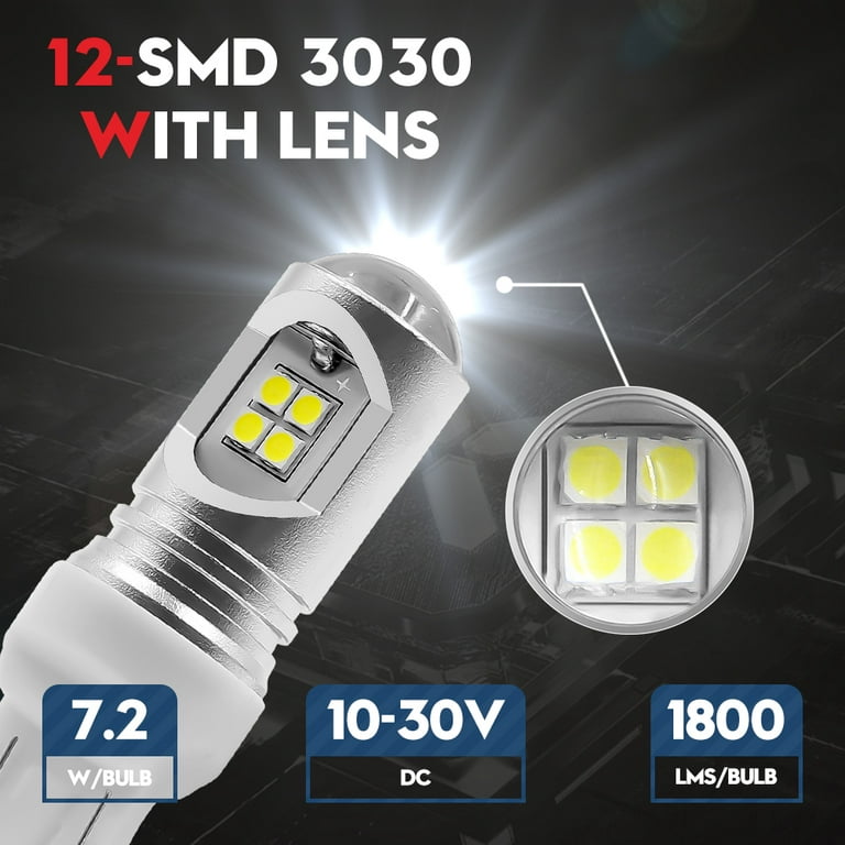 580 Led Strobe 7443 W21/5w T20 DRL Side Light Reversing Reverse light Bulbs  12v