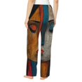 thumbnail image 2 of KLL Womens Abstract Colorful Duality Print Pajama Pants Soft Pajama Bottoms for Women Cozy Lounge Pants-Medium, 2 of 7