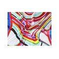 thumbnail image 4 of INSPIRE CHIC Flower Print Stripe Square Neck Scarves Geometry Scarf Kerchief Neckerchief for Women Blue Red 20 x 20'', 4 of 6