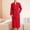 Red, variant on Wancir Men's Hooded Classic Bathrobe Turkish Cotton Robe with Full Length Options
