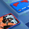thumbnail image 6 of for 2022 10.9 inch iPad 10 th Generation Case with Pencil Holder & Stand, Handle Design Heavy Duty Shockproof Rugged 10.9" 10 Gen Cover for Kids Boy Children, Blue+Red, 6 of 8