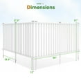 thumbnail image 3 of Gymax 2PCS 80'' x 39'' Vinyl Picket Fence 2 No Dig Fence Panels for Soft Ground White, 3 of 10