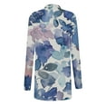 thumbnail image 4 of SnZhen Women's Cardigan Tops Ladies' Fall Winter Casual Long Sleeved Printed Comfy Loose Cardigans Outwear Blue L, 4 of 4