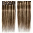 thumbnail image 3 of SEGO Clip in Human Hair Extensions Full Head 100% Real Remy Thick Hair Extensions Silky Straight(7 pcs/15 clips), 3 of 8