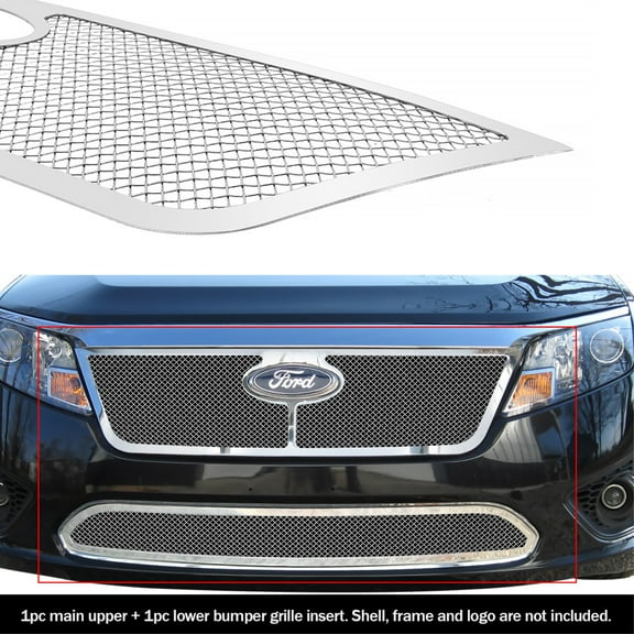 2010-2012 Ford Fusion Stainless Steel Polished Finish 1.8 Mm Wire Mesh Mesh Grille
