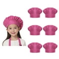 thumbnail image 1 of TOPTIE 6 Pack Chef Hat for Kid & Adult, Cotton Elastic Adjustable Kitchen Cooking Baking Hat, 1 of 7