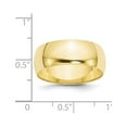 thumbnail image 5 of Auriga Fine Jewelry 10K Yellow Gold 8mm Lightweight Half Round Wedding Band for Women Size- 9, 5 of 5