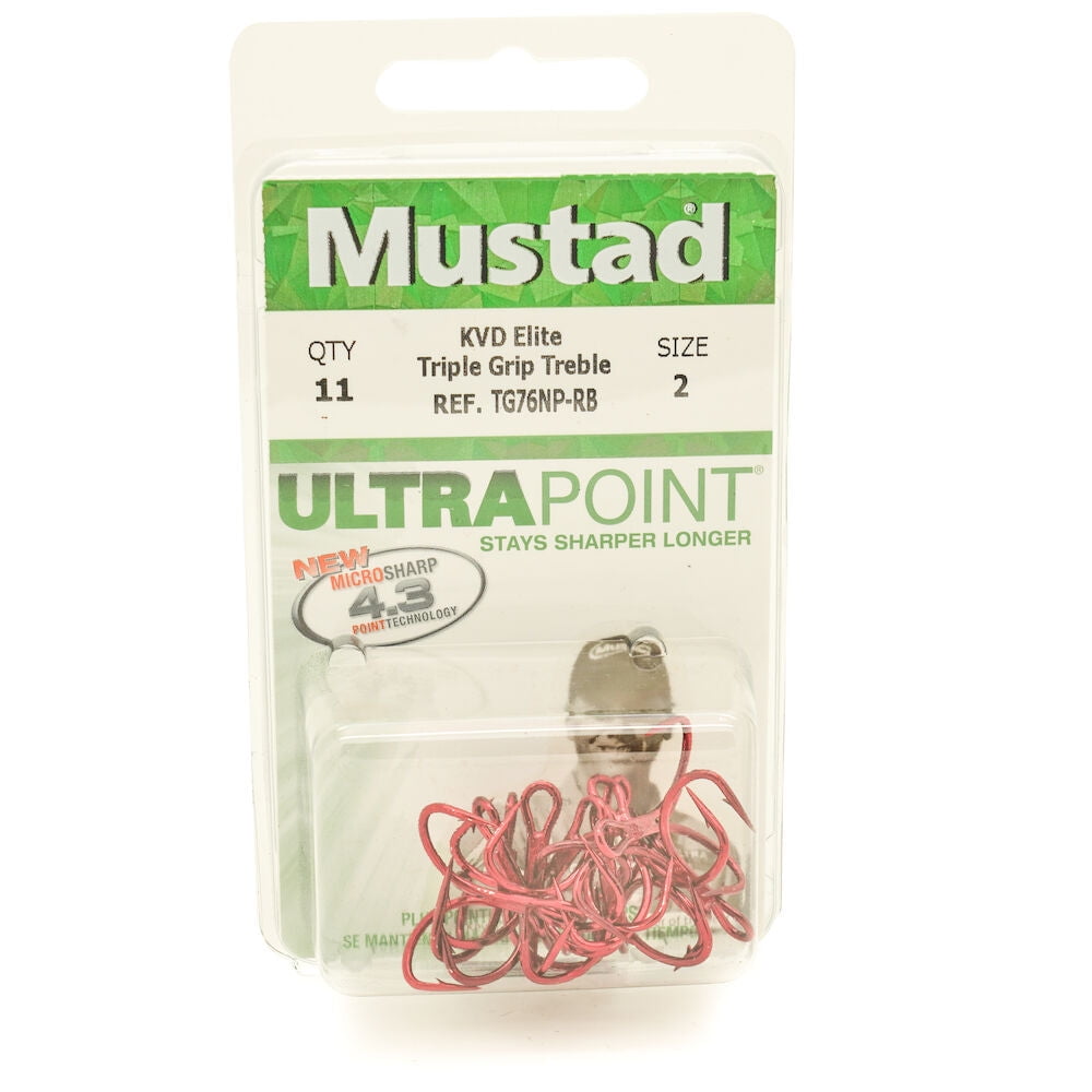 Mustad TG76NP-BN-3/0-11U Ultrapoint KVD Elite Triple Grip Treble Hook