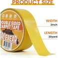 thumbnail image 4 of TAPEBEAR Heavy-Duty Double Side Carpet Tape, 2-Inch x 20 Yards Carpet Tape for Rug, Wood, Floor, Residue-Free Rug Tape, Multipurpose Gripper Non Slip Tape, 50mm*16m, 4 of 8