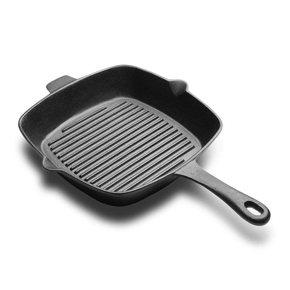 steak pan 26cm Cast Iron Square Grill Pan Non Stick Steak Frying Pan for Electric or Gas Stove