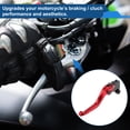 thumbnail image 3 of Palancas de freno y embrague cortas únicas para Kawasaki Ninja 500 2024-2025, palanca de freno ajustable en 6 posiciones, aleación de aluminio, rojo sólido, 1 par, 3 of 7