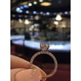 thumbnail image 2 of Natural Moissanite Certified 1.21Ct Round Women Ring 14K Rose Gold Plated Silver, 2 of 4