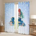 thumbnail image 2 of Feelyou Dreamy Fairy Mermaid Princess Black Out Curtains for Kids Boys Girls, Glitter Starry Sky Stars Curtains Pack of 2 (42x63 Each), Blue, 2 of 6