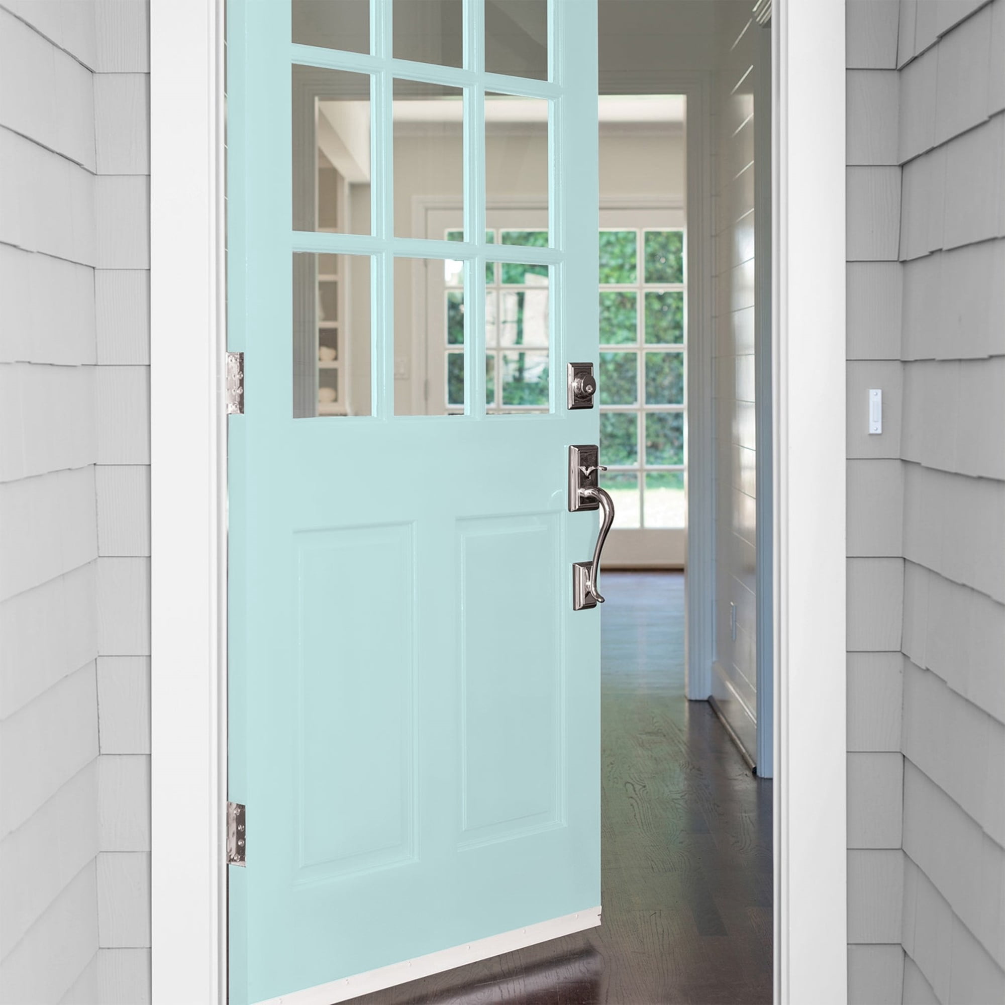 Glidden Fundamentals Aqua Whisper / Blue, Semi-Gloss Exterior Paint, 5 Gallon