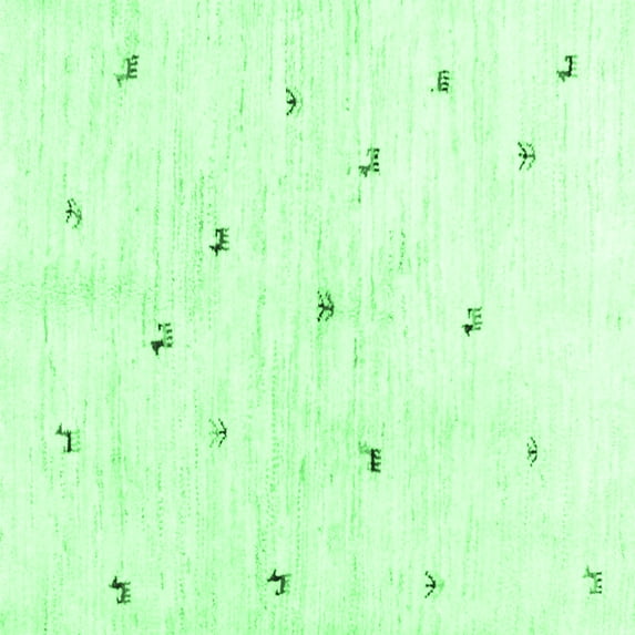 Ahgly Company Indoor Square Solid Emerald Green Modern Area Rugs, 8' Square