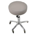 thumbnail image 2 of Round Stool Cover Waterproof Thicken Faux Leather Round Bar Stool Cover- Grey, 2 of 7